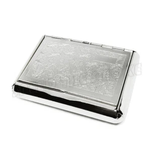 Caja de tabaco de metal portátil para cigarrillos 70 78 mm papel de liar tapa abatible estuche de almacenamiento - Imagen 1 de 6