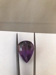 GENUINE FACET-CUT AMETHYST QUARTZ 24.64 carats pear shape - Picture 1 of 2