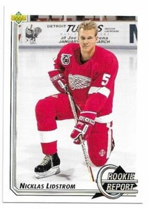 NICKLAS LIDSTROM 1992-93 Upper Deck Hockey card #363 Detroit Red Wings NR MT
