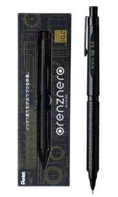 Lápiz mecánico Orenznero 0,2 mm Pentel negro Foto 1 de 2