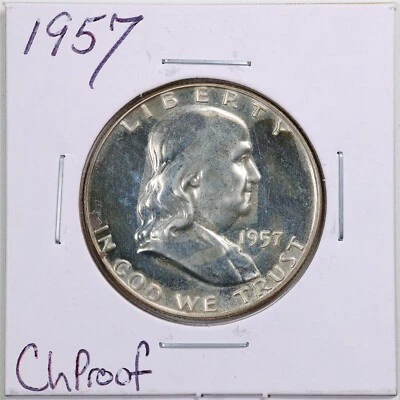 Meio dólar 1957 50C Choice Proof Franklin #5142 - Imagem 1 de 2