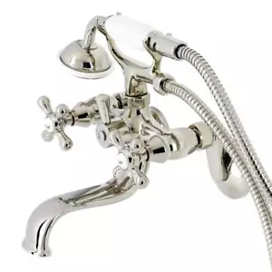 Kingston Brass KS226PN Kingston Clawfoot Tub Faucet, Polished Nickel - Picture 1 of 7