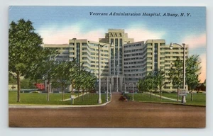 Cartolina anni 50 veterani degli Stati Uniti VA ospedale Albany New York NY VINTAGE - Foto 1 di 2
