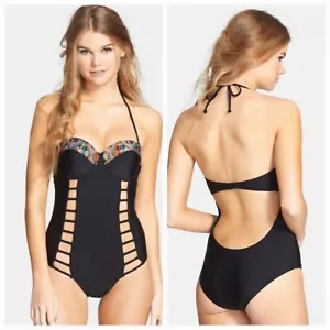 New Volcom Desert Drifter 1-pc Black Multi-Color W/ Trim Cutouts - XL - MSRP $90 - Picture 1 of 11