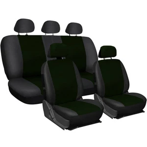 COPRISEDILI AUTO IN ECOPELLE FODERE BICOLORE VERDE FORESTA - NERO UNIVERSALI ECO - Foto 1 di 1