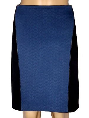 Falda Laundry by Shelli Segal Línea A Talla 8 Mood Inidgo y Negra Nueva con Etiquetas $149 Foto 1 de 4