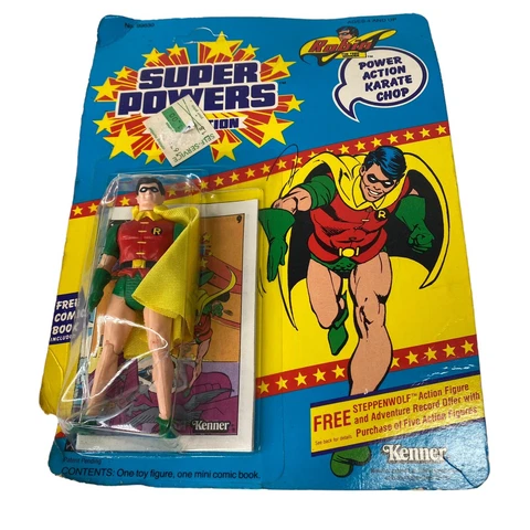 Super Powers Robin Unopened Action Figure By Kenner 1984 - Damaged Packaging Cover