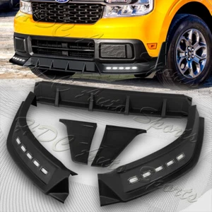 Luces de circulación secuenciales LED labio de parachoques delantero negro para Ford Maverick 2022-2024 - Imagen 1 de 12