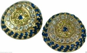 PENDIENTES OVALADOS MAL OJO - PLATA ESTERLINA (.925) Y ORO 14KT - Imagen 1 de 1