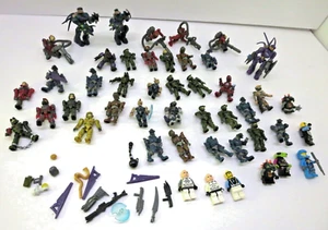 Mega Bloks HALO Elite Mini Figure Lot w/Accessories 40+ Pieces. - Picture 1 of 9