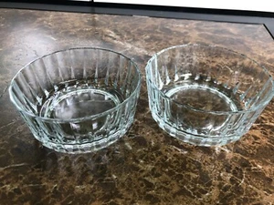 Pair (2) Vintage Pasabahce Glass Bowls Cut Glass - Picture 1 of 5