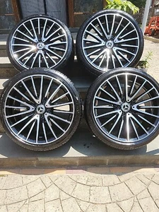 MERCEDES S580 AMG RIMS OEM FACTORY WHEELS TIRES GENUINE 21” 2023 S Class Mint - Picture 1 of 9
