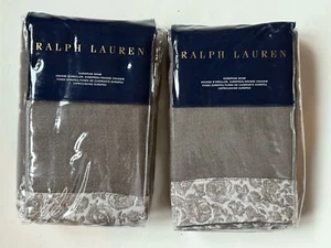 NEW! PAIR Ralph Lauren *EURO Tipton Gray Grey SHAMS Aubree Collection NWT! - Picture 1 of 13