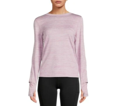 Athletic Works Women's Long Sleeve Top with Side Pocket Size XXL 20 Purple  - Image 1 of 4