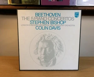 Beethoven 5 Piano Concertos Stephen Bishop Colin Davis NM 4LP Philips 6747 104 - Picture 1 of 5
