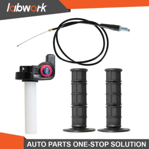 Labwork 7/8" 22mm Twist Throttle Handle Grip with Cable 50-250CC ATV Dirt Bike - Picture 1 of 15