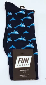 FUN Socks Men's Crew Socks 10-13 united legwear arch support 200 needle Msrp $12 - Picture 1 of 3
