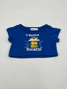 Build a Bear Read Teddy Shirt Blue Book Australia Exclusive MY WEEKEND IS BOOKED - Picture 1 of 5
