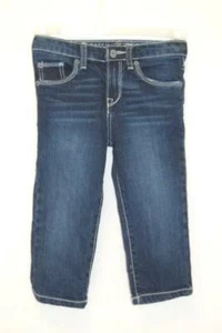 Mossimo Jeans Girl's Jeans Size 6 Dark Blue Denim Adjustable Waist - Picture 1 of 5