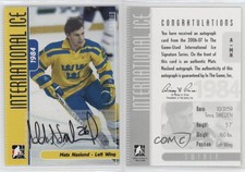 2006 In the Game-Used International Ice Signature Series Mats Naslund #A-MN Auto