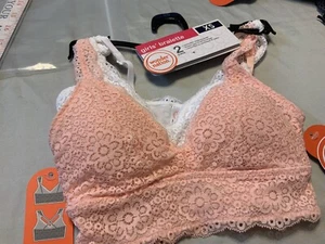 Wonder Nation Girls Bra Bralette Size XS 2 Pack with Lace NWT E-4 - Picture 1 of 4