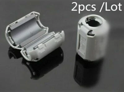 2pcs OEM TDK 13mm Cable Clamp Clip RFI EMI EMC Noise Filters Ferrite Core Case - Image 1 of 4
