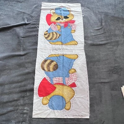 Pala mapache Springs Mills corte general costura almohada panel tela 7517 vintage Foto 1 de 4