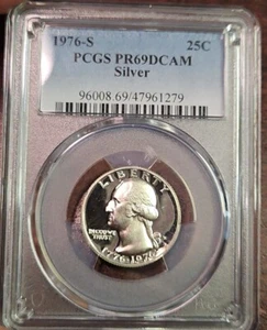 1976-S Washington Quarter Silber PCGS PR69DCAM - Bild 1 von 4