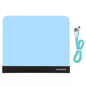 RANTOPAD Cube Acrylic Luminous LED Backlight Gaming Mouse Pad 10.35x8.78in Blue - Picture 1 of 3