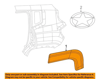 Jeep Chrysler OEM 15-16 Renegade guardabarros-rueda acampanada moldura derecha 5XB66LXHAA Foto 1 de 2
