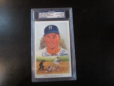 1989 Pee Wee Reese Autograph Signed Auto Perez Steele Celebration PSADNA Slabbed - Image 1 of 4