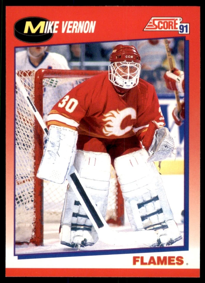 1991-92 Score Canadian Bilingual Mike Vernon #80 - Image 1 of 2