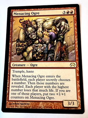 MTG Magic The Gathering Planechase Menacing Ogre Rare LP - Image 1 of 2