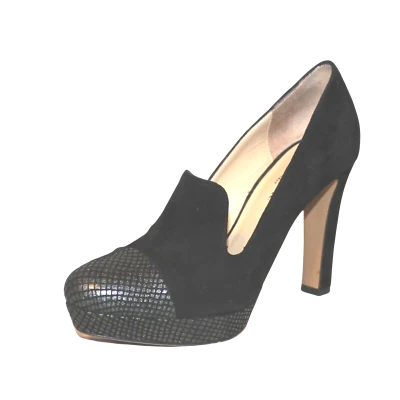 Women's Marvin K Black Suede Leather Platform Stiletto Pumps Heels Shoes 8.5M  - Image 1 of 4