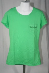 010X01 Hanes K257 Girls Pocket T Shirt Large Green - Picture 1 of 2