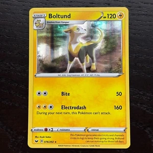 Boltund 076/202 Pokemon Sword & Shield Base Set Holo Rare Card NM - Picture 1 of 2