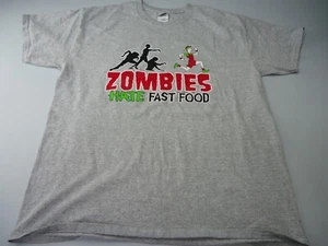 Zombies hate fast food t shirt - Picture 1 of 2