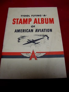 VINTAGE 1940 TYDOL FLYING AMERICAN AVIATION STAMP BOOK ALBUM - Picture 1 of 3