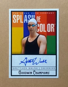 2025 UD Goodwin Champions Gretchen Walsh RC Splash of Color Autograph Auto - Picture 1 of 2