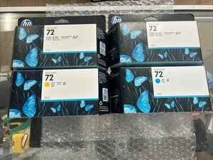 4 cartuchos de tinta originales HP 72 DesignJet 2 C9370A C9371A C9373A todos caducados - Imagen 1 de 12