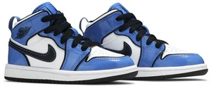 Jordan 1 Mid SE 'Signal Blue' Sneakers PS Size 3Y / Women's Size 4.5 BQ6932-402 - Picture 1 of 6