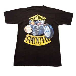 Vintage 90's Camel Cigarettes BORN TO BE SMOOTH black SS T-Shirt size Large - Bild 1 von 6