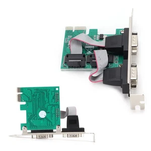PCIE Serial Card 2 Ports Plug and Automatic Identification PCIE Expansion Card - Picture 1 of 8