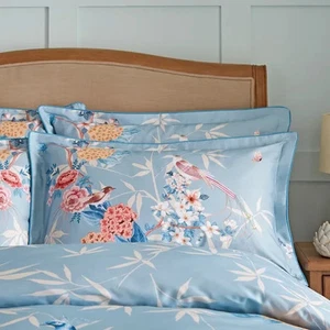Dorma Love Bird Oxford Kissenbezug Paar - 48 x 76 cm - türkisblau - Bild 1 von 4
