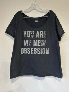 Camisa Lane Bryant Mujer 18/20 Negra Manga Corta Adulto Suave - Imagen 1 de 4