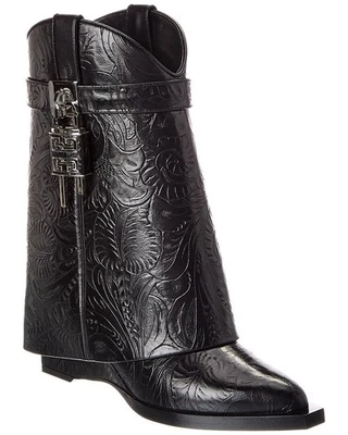 Givenchy Shark Lock Leather Cowboy Boot Women's - Image 1 of 4