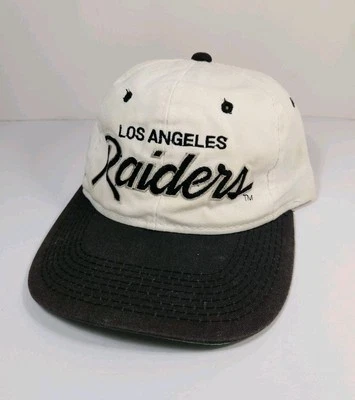 Vintage 90s Los Angeles Raiders Snapback Hat Cap Sports Specialties Twill White - Image 1 of 4