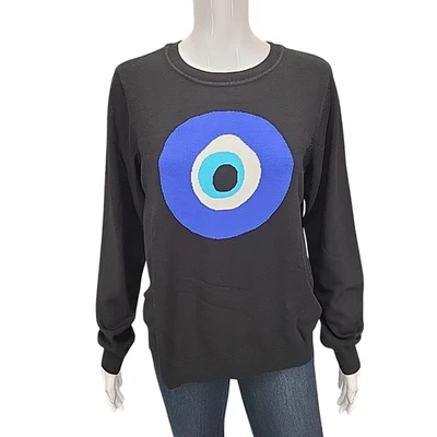 Suéter Top Pullover Studio Park Mujer Talla Mediana Negro Mangas Largas Foto 1 de 4