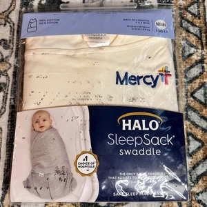 Halo Saco de Dormir Envoltura Recién Nacido 0-3M 100% Algodón TOG 1.5 Crema Mercy Hospital Nuevo en Paquete - Imagen 1 de 5