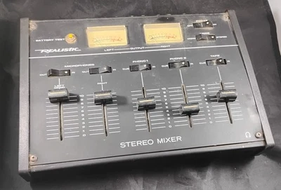Vintage Realistic Radio Shack 32-1101A Stereo Mixer Analog/No Power Cord  - Image 1 of 4